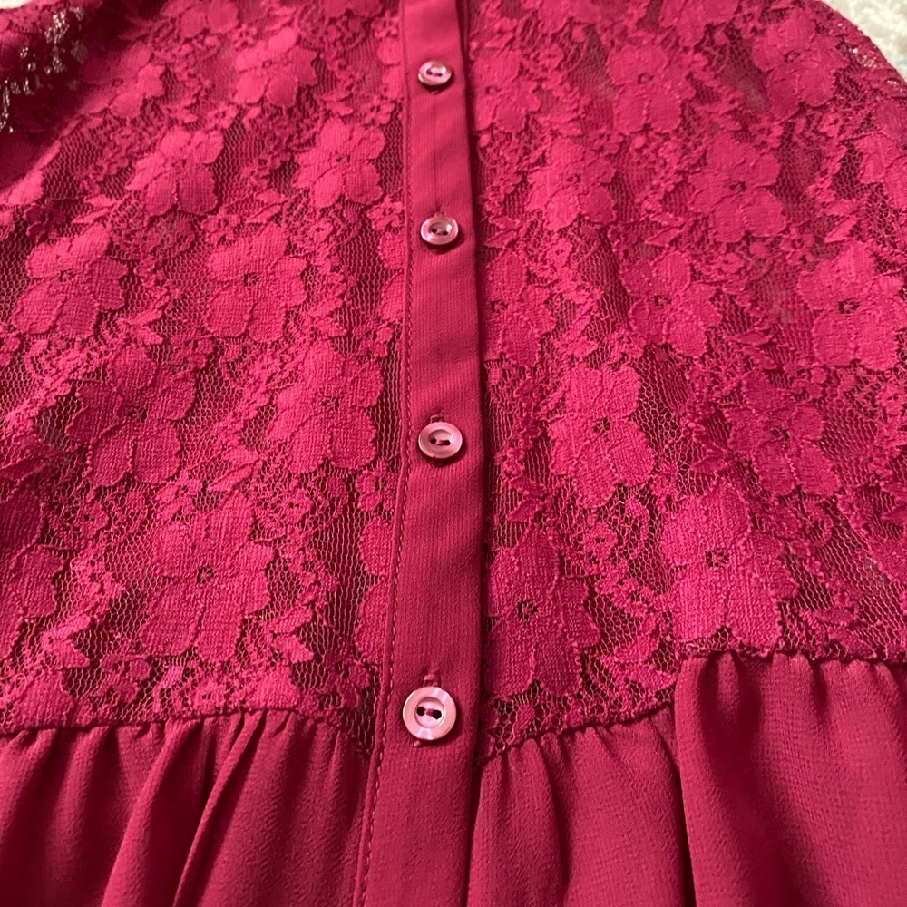 🦋5/$25 DIVIDED by H&M Lace Button Up Halter Tank - Picture 8 of 8